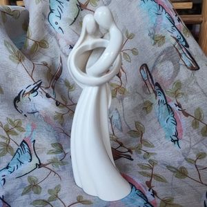 Enesco Porcelain Minimalist 1999 Circle of Love Kim Lawrence Wedding Cake Topper